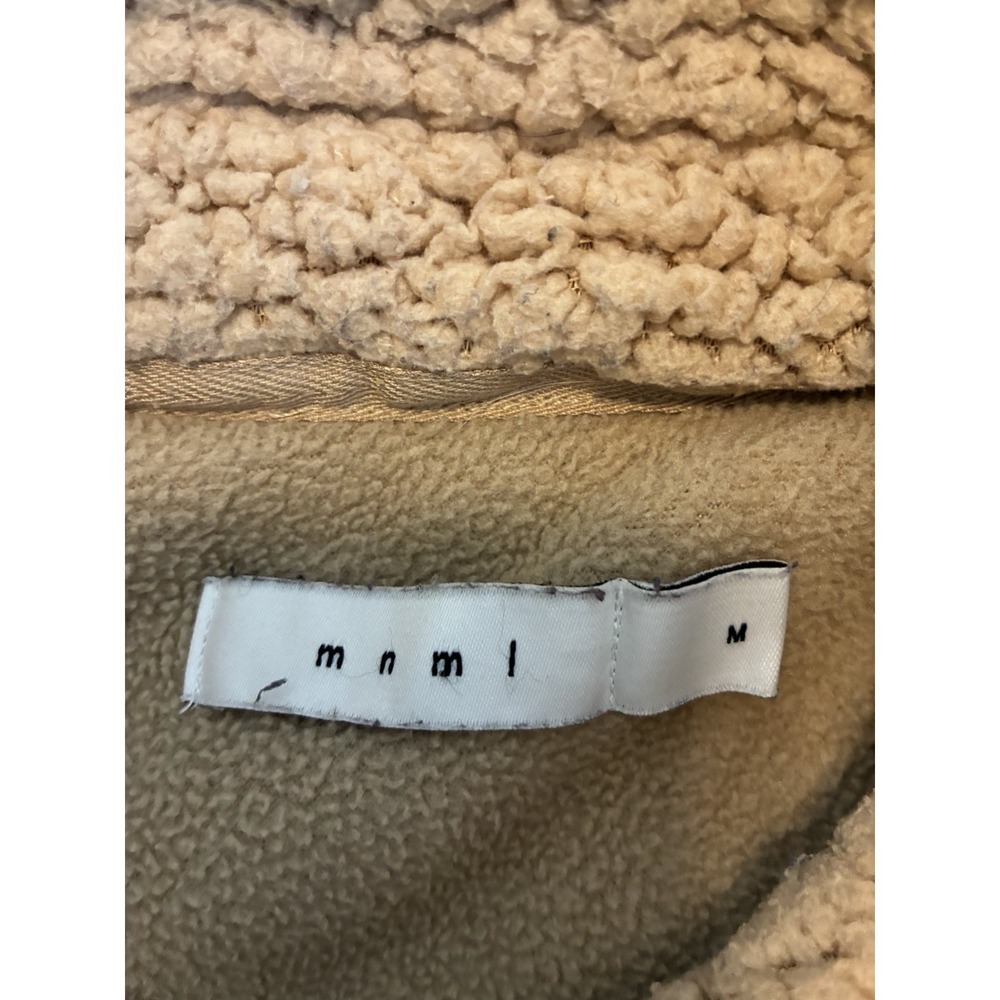 Mnml Khaki Sherpa Fleece Jacket Workwear Utility Jacket Men's SZ M Medium - Picture 5 of 8